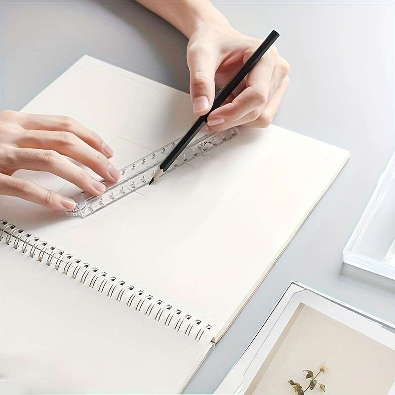 1 Piece Of Shatterproof Transparent Folding Ruler
