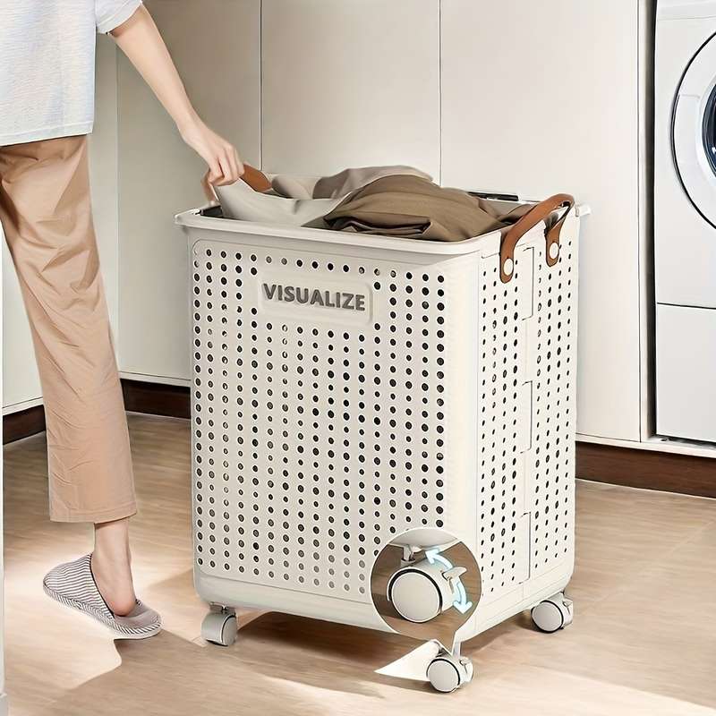 1 Large Collapsible Portable Laundry Basket