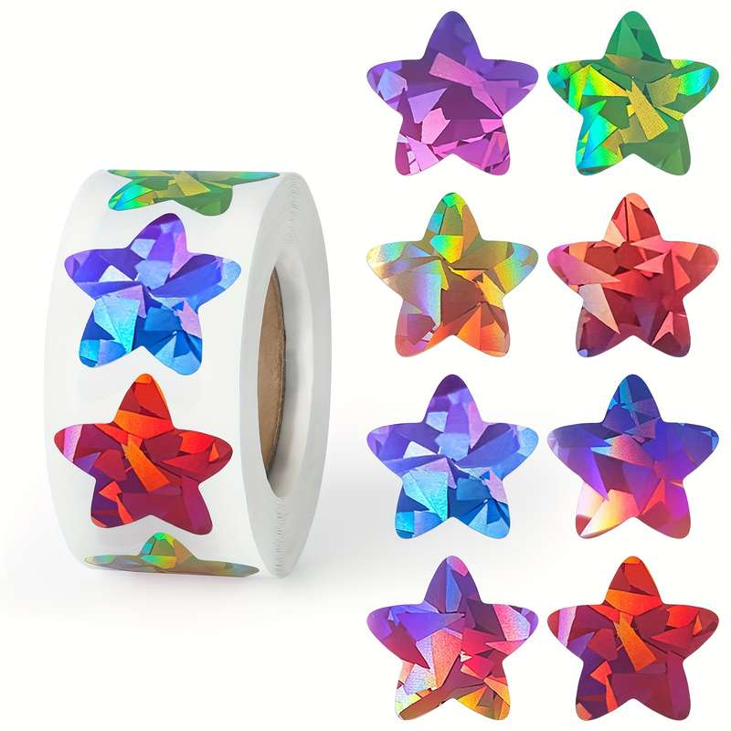 500 Multi-Colored Star Stickers