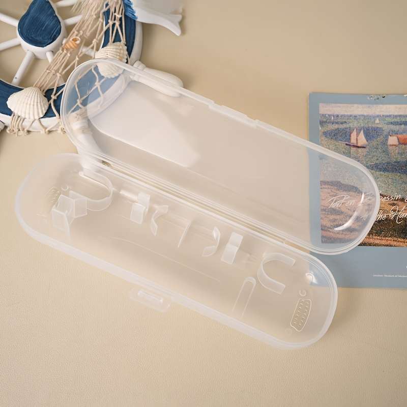 Pink Electric Toothbrush Travel Case - Translucent