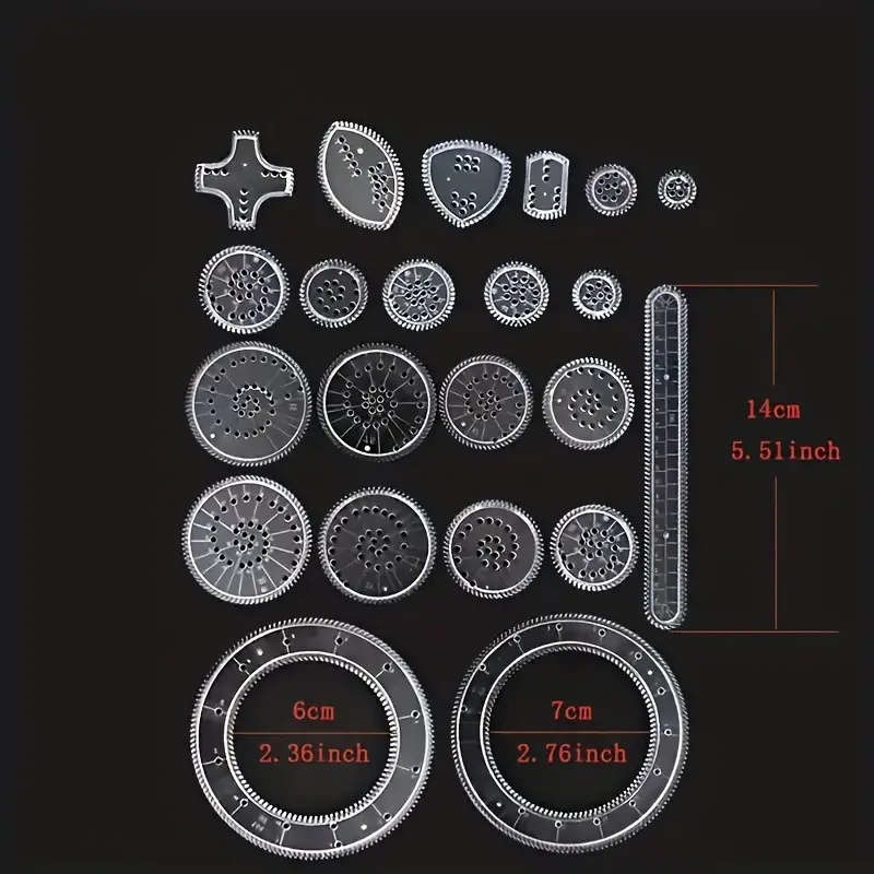 22-Piece Professional Multi-Purpose Ruler Set