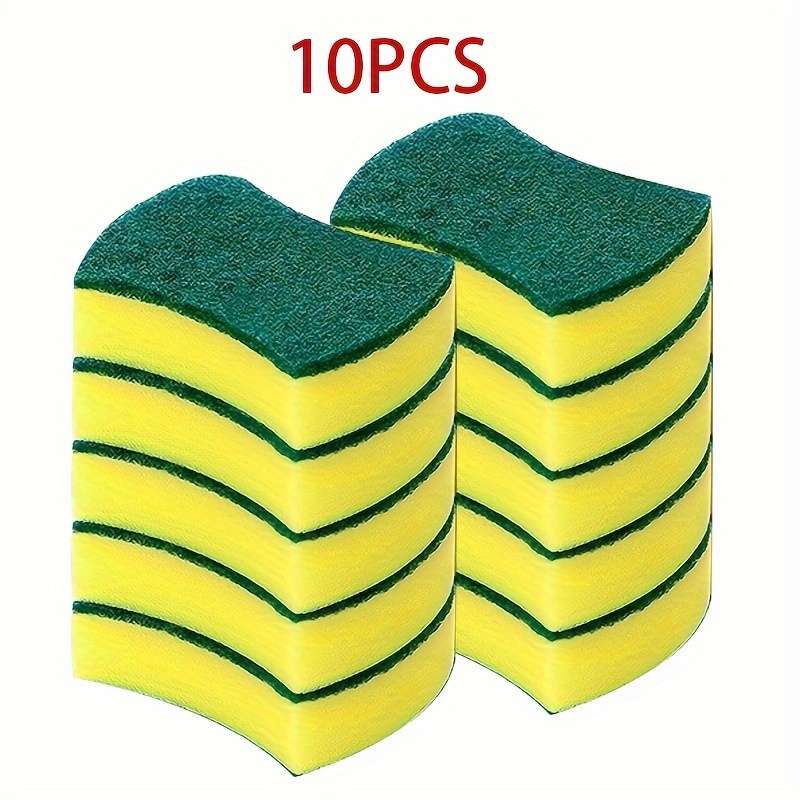 10Pcs High Suction Hydraulic Dishwashing Sponge Cooker Rust Removal Brush