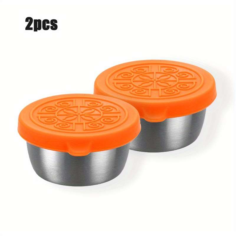 Reusable sauce container with leak-proof silicone lid