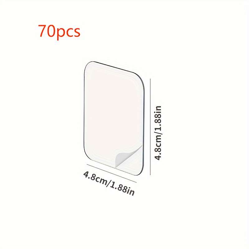 70pcs adhesive film hooks strong adhesion seamless waterproof easy to install wall mount