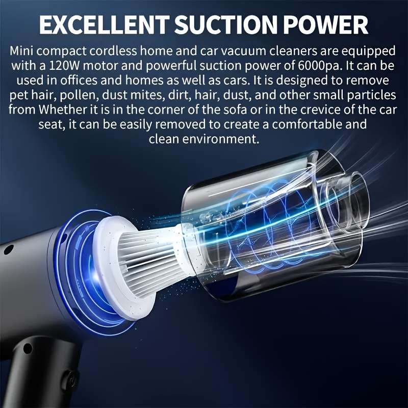 Portable Handheld Vacuum Cleaner With Accessories