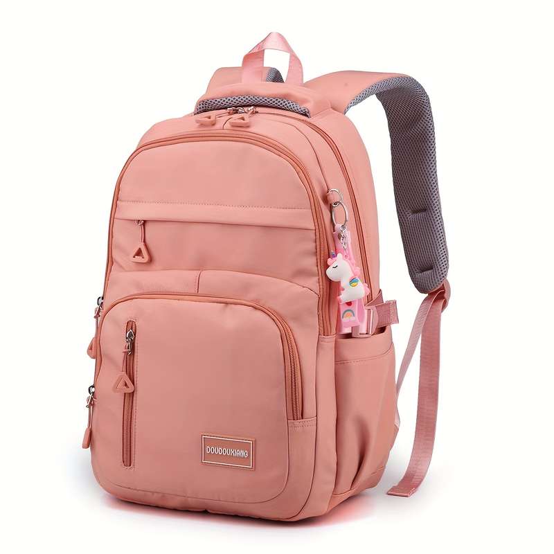 Large Capacity Student Backpack Solid Color