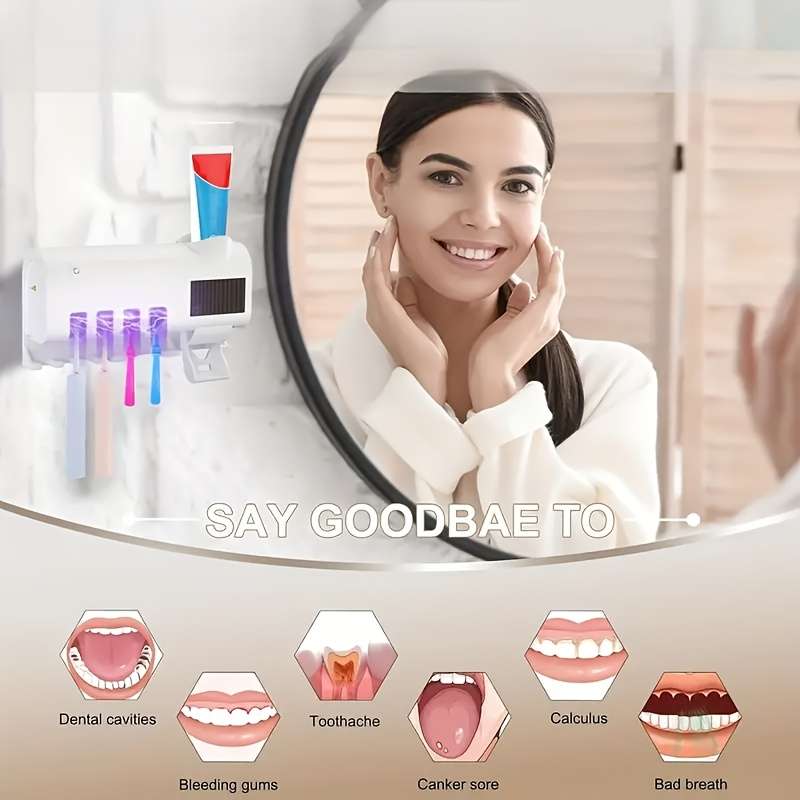 1 Piece Of Smart Uv Disinfection Toothbrush Holder