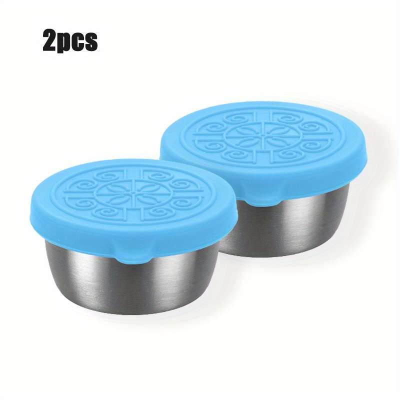 Reusable sauce container with leak-proof silicone lid
