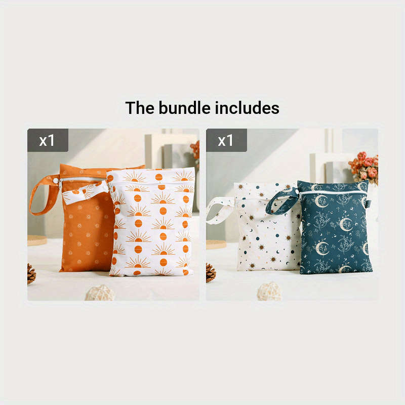 2 Waterproof Washable Storage Bags