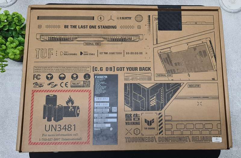 Asus Tuf A15 RTX 3070 140W Max Powered 8GB Ryzen 7 6800H 16GB DDR5 RAM 512GB Nvme Gaming Laptop