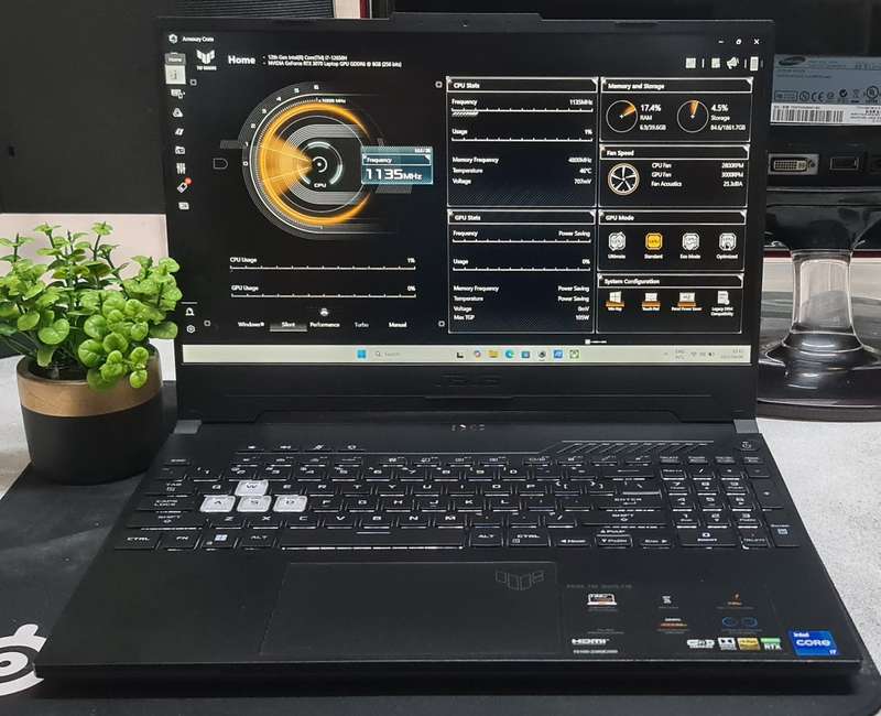 Asus Tuf A15 RTX 3070 8GB GDDR6 Vram Core i7 12650H 16GB DDR5 4800MT/s RAM 512GB Nvme Gaming Laptop