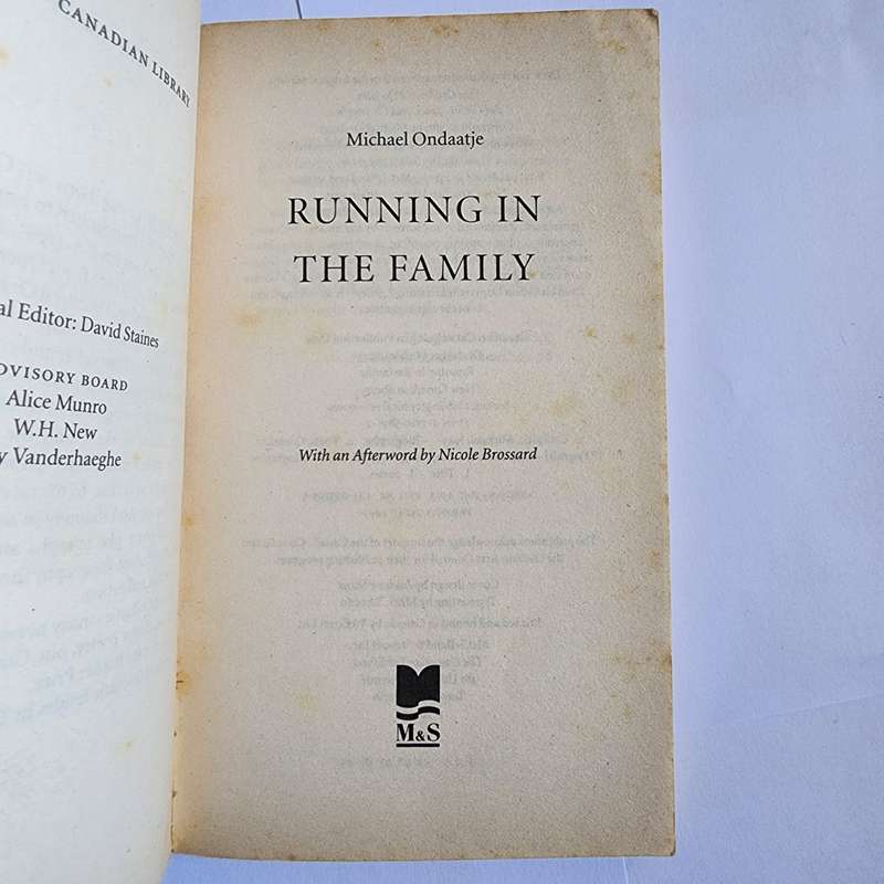 Running in the Family By Michael Ondaatje