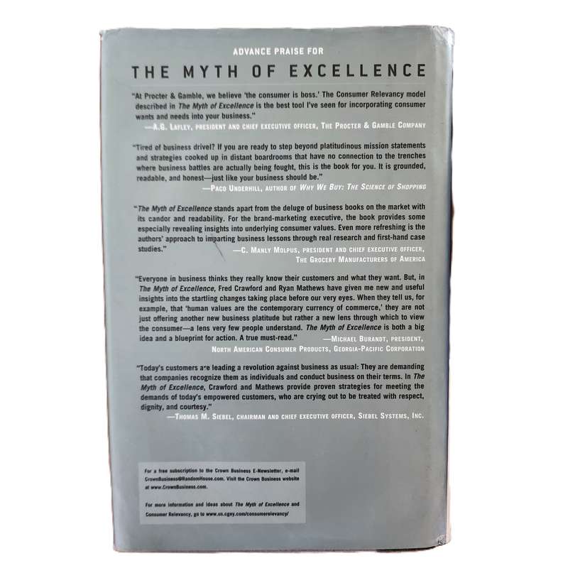 The Myth of Excellence - Fred Crawford & Ryan Matthews