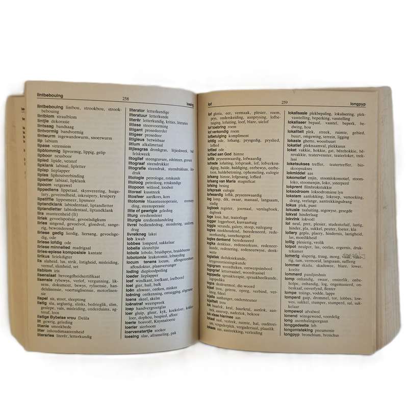 Blokraaisel Woordeboek  LL Pansegrouw 7de Uitgawe, 1986  Afrikaans
