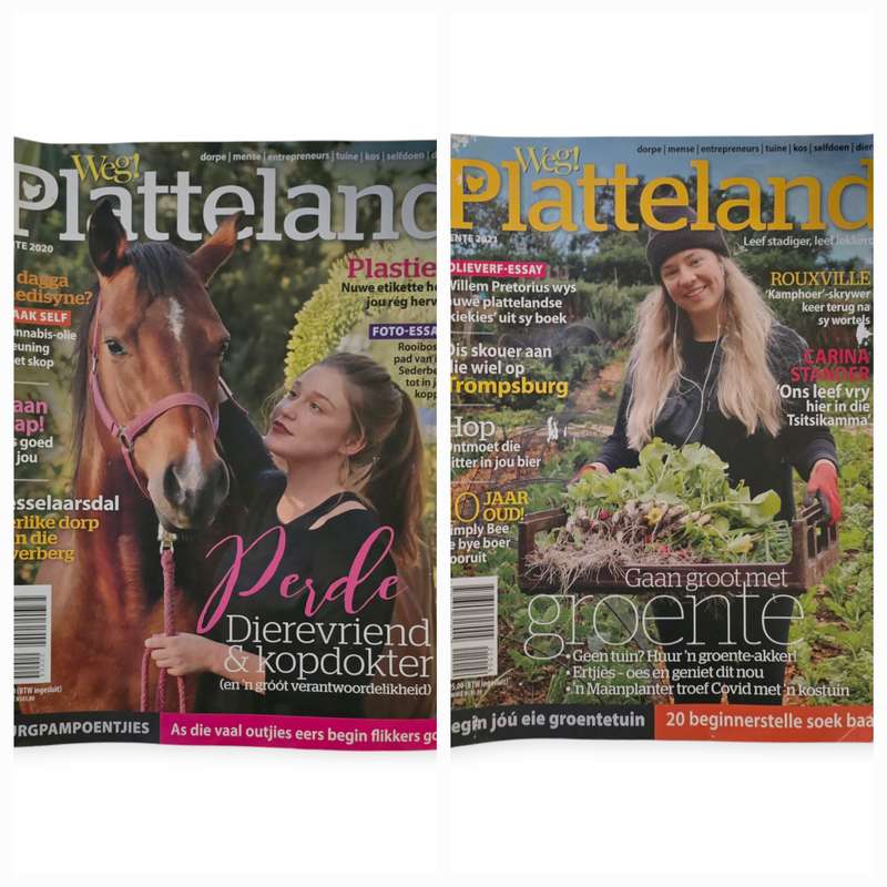 2 x Platteland tydskrifte (AFRIKAANS)  Lente 2020 Lente 2021