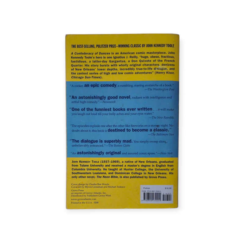 A Confederacy of Dunces - John Kennedy Toole **Pulitzer Prize Winner**