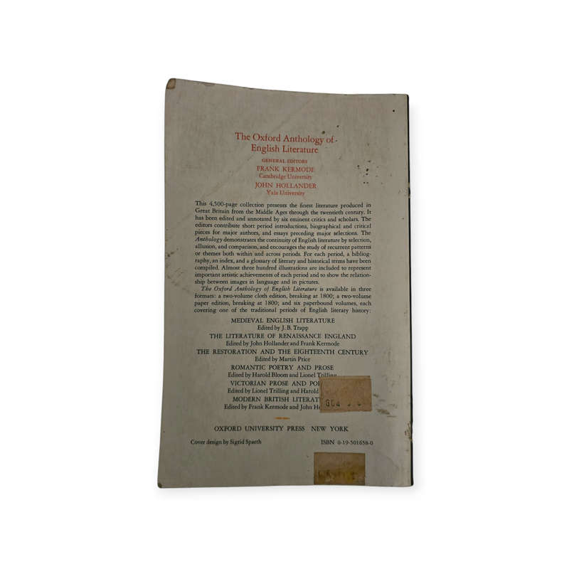 The Oxford Anthology of English Literature Volume 2 - Various