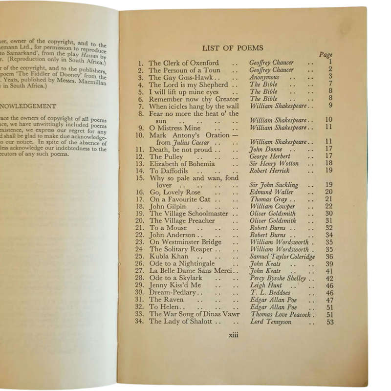English Verse: An Anthology for the Middle School - Compiled by Neville Nuttall