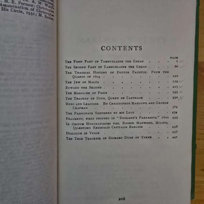 MARLOWE PLAYS - INTRODUCTION BY EDWARD THOMAS