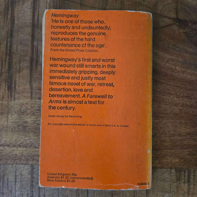 A farewell to arms - Ernest Hemingway