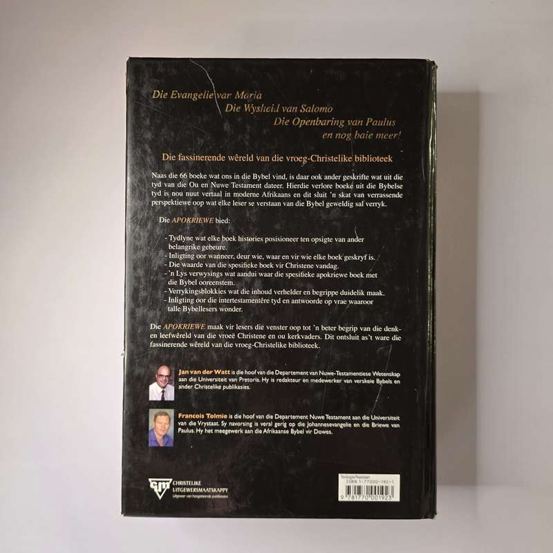 Apokriewe ou en nuwe testament: Verlore boeke uit die Bybelse tyd - Jan van der Watt & Francois Tolm