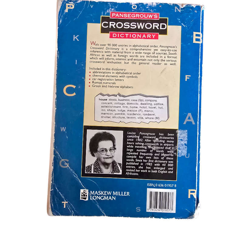 Pansegrouws Crossword Dictionary (1999 edition) - Louisa Pansegrouw