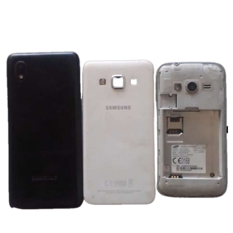 Lot of 3 Samsung Phones (A3, A01 core, Z2)  For Parts or Repair.