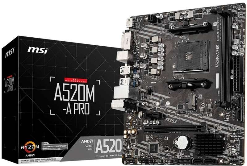 MSI A520M-A PRO AMD Gaming Motherboard