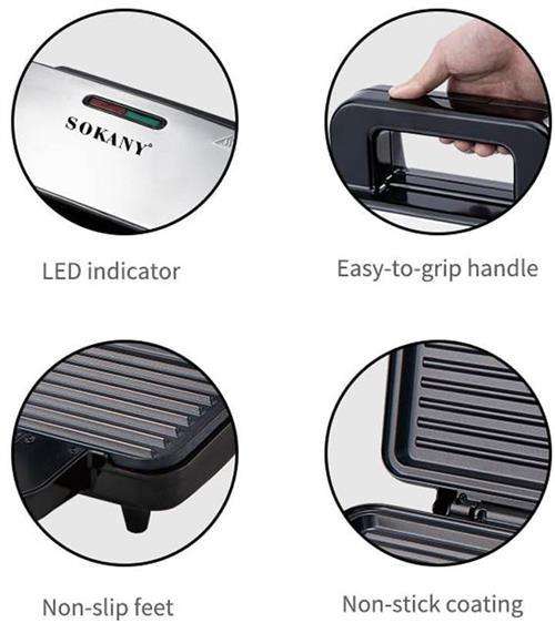 Sokany Multifunctional Grill Maker- Non-Stick