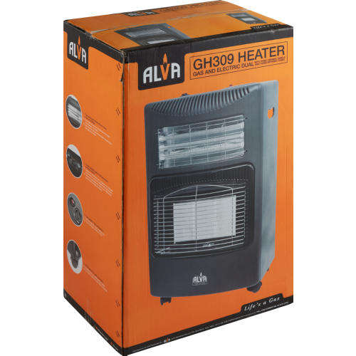 Alva 3 Panel Dual Infrared Radiant Gas and Electric Indoor Heater Large