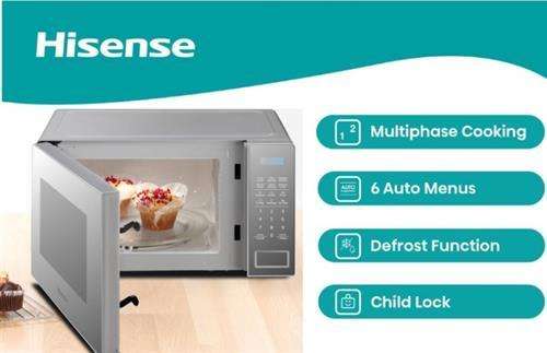 Hisense 20l Silver Mirror Auto Microwave