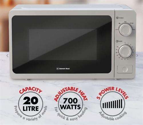 Bennet Read 20 Litre Manual Microwave Oven White
