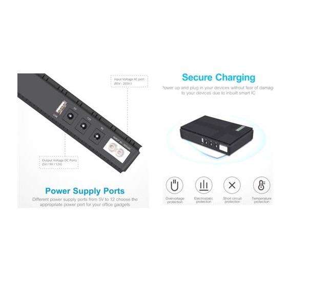 Solarix 10400mAH Micro UPS-Runs Router