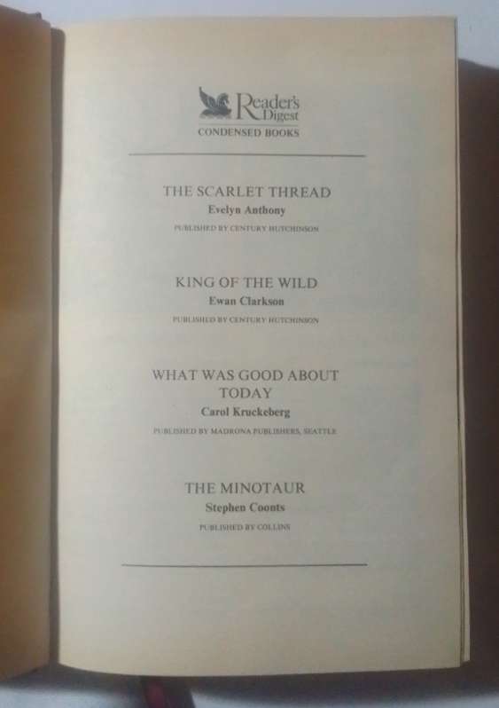 Reader's digest-By: Evelyn Anthony, Ewan Clarkson and other authors