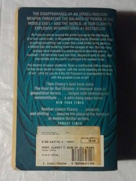 The sum of all fears-By: Tom Clancy