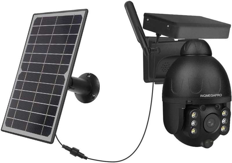 Off Grid 4G/5G Sim Operated White Heavy Duty Solar Security Camera(black)