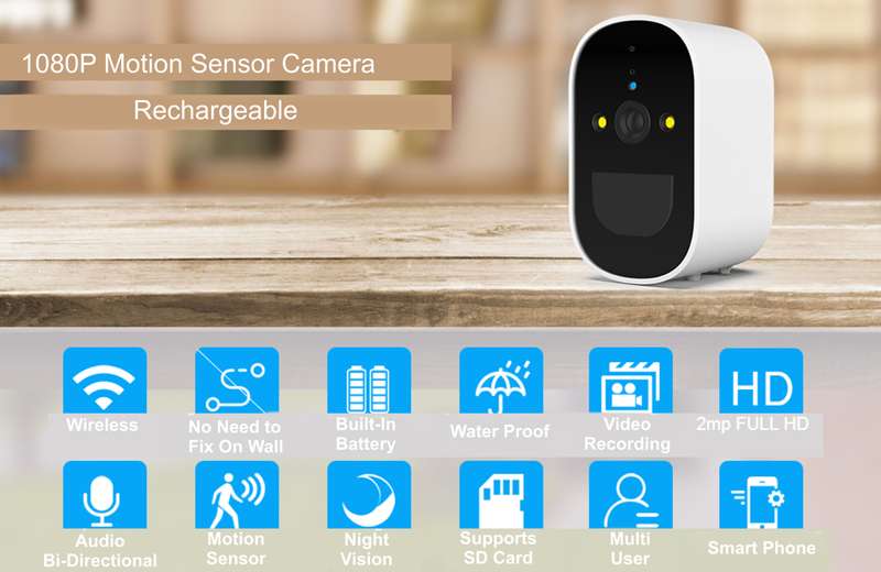 All Weather Home HD Wireless Security Camera With 2 Way Audio