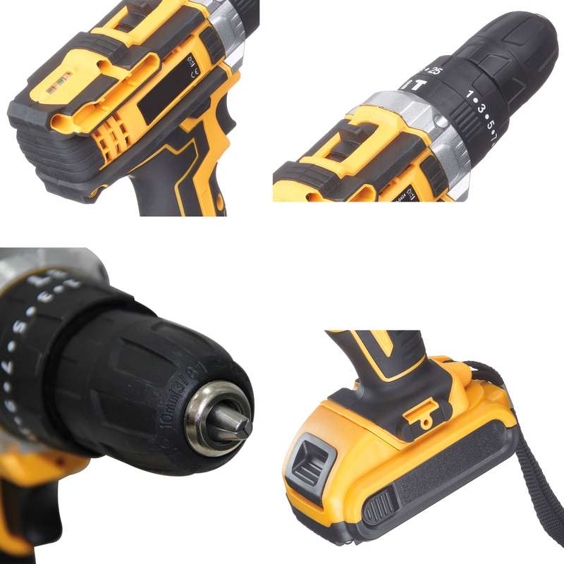 26 Pc Wireless Impact Drill Set With 2 Lithium Battery Packs, Case