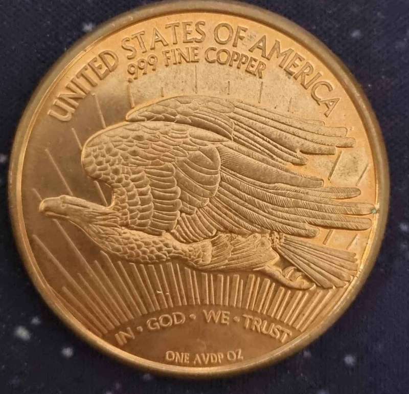 1 oz Saint-Gaudens Copper Round