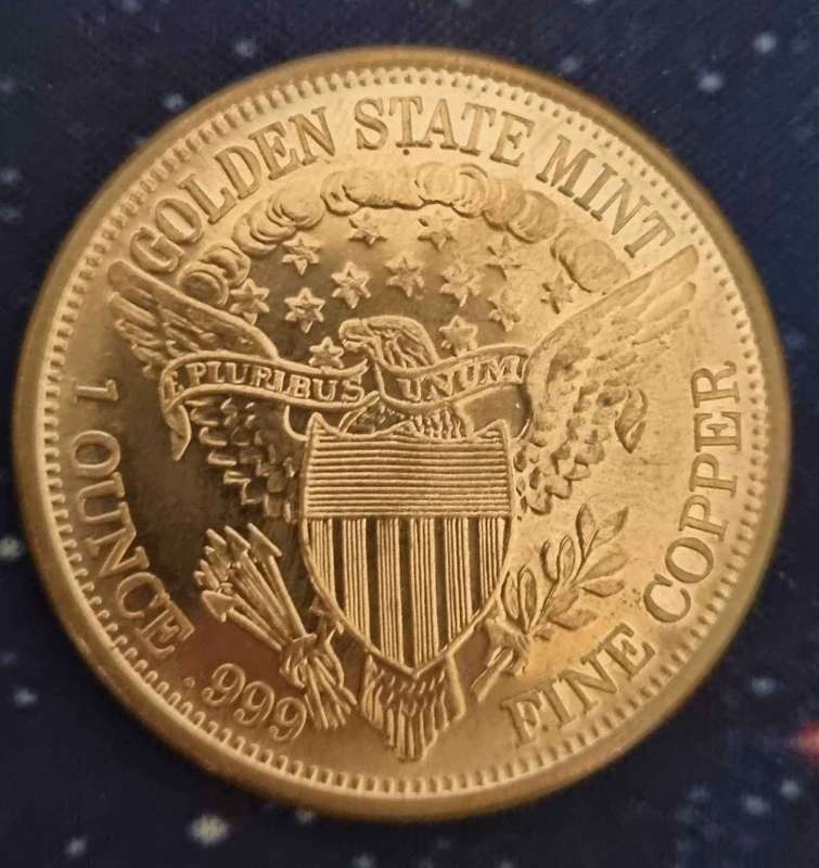 1 oz Saint-Gaudens Copper Round