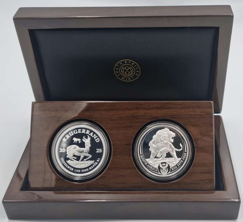 2025 Fine-Silver Combo Set Lion Privy & 2025 Kruggerrand