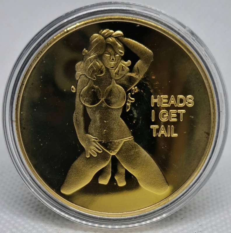 Head I get Tails Souvenir Flip Token Gold