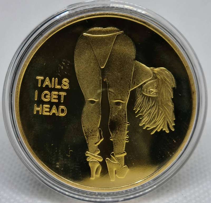 Head I get Tails Souvenir Flip Token Gold