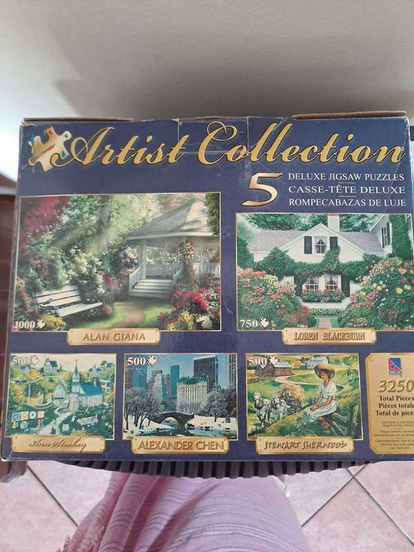 JIGSAW PUZZLE . 5 in 1.  ARTIST COLLECTION