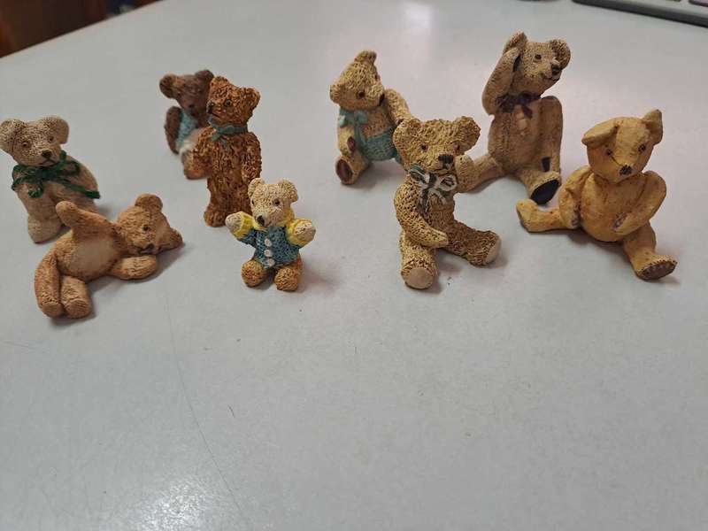 TEDDY BEAR MINIATURES  X 9