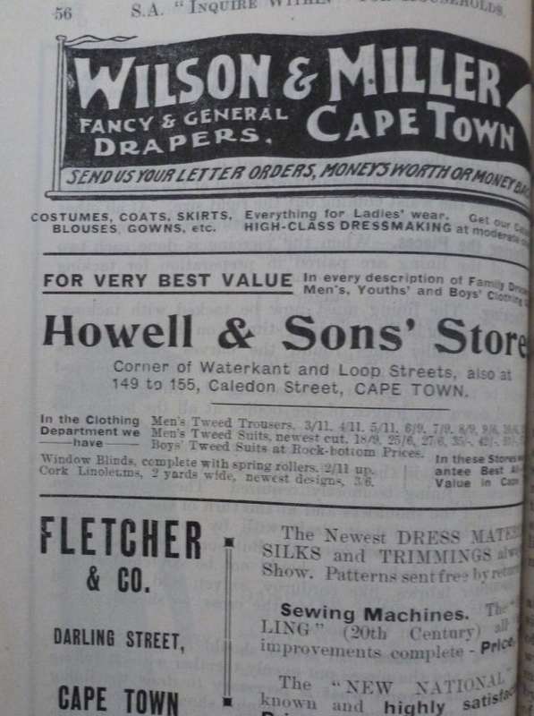 THE CAPE TIMES "INQUIRE WITHIN" FOR HOUSEHOLDS 1910