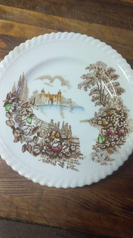 Vintage Johnson Bros Castle On The Lake  Dinner Set