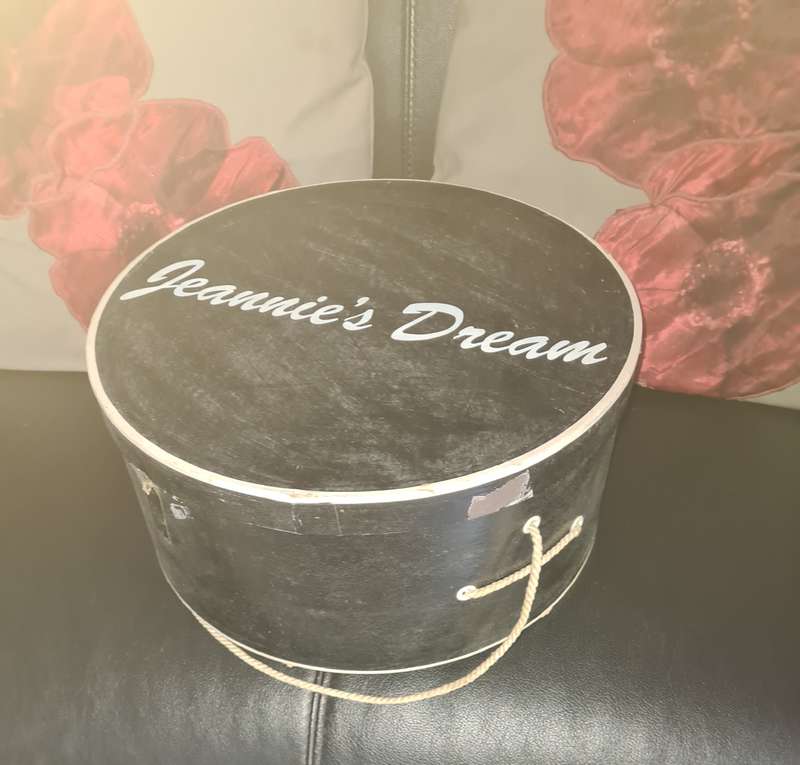 Vintage Hat box and fascinator