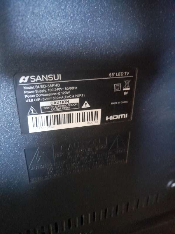 55" SANSUI LED TV MODEL (SLED-55FHD)