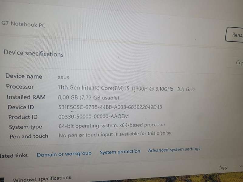 ASUS MINI PC CORE i5 11TH GEN 1TB M.2 1TB HDD 8GB RAM